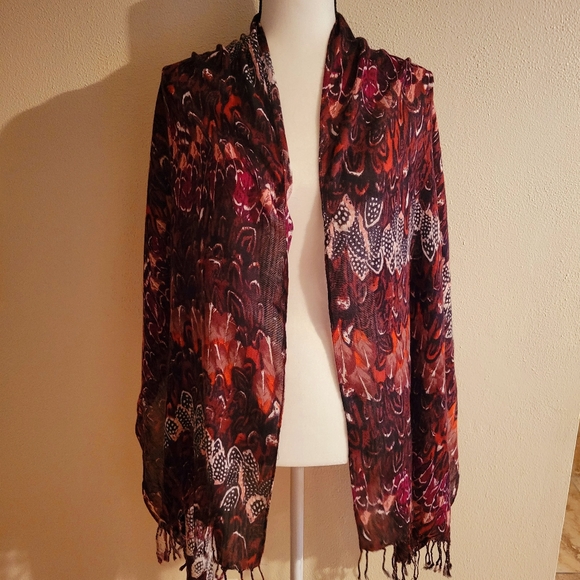 Rachel Zoe Accessories - Rachel Zoe Lux Print Wrap w/Fringe 72x28